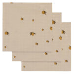 Konges Sløjd Stofbleer - 65x65 cm - 3-pak - Lemon
