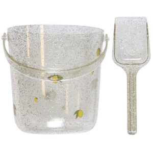 Konges Sløjd Strandsæt - Spand/Skovl - Glitter - Citron