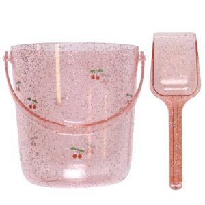 Konges Sløjd Strandsæt - Spand/Skovl - Glitter - Kirsebær