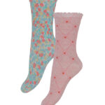 Konges Sløjd Strømper - 2-pak - Fiola/Lacy Pink