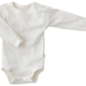 Lang Ærmet Body i Rib - Joha Uld - Natur - 110