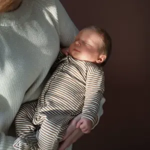 Nyfødt Dragt - Almond/Offwhite - 56 CM