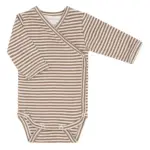 Nyfødt Slå-om Body - Almond/Offwhite - 50 CM