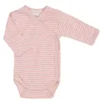 Nyfødt Slå-om Body - Coral/Offwhite - 62 CM