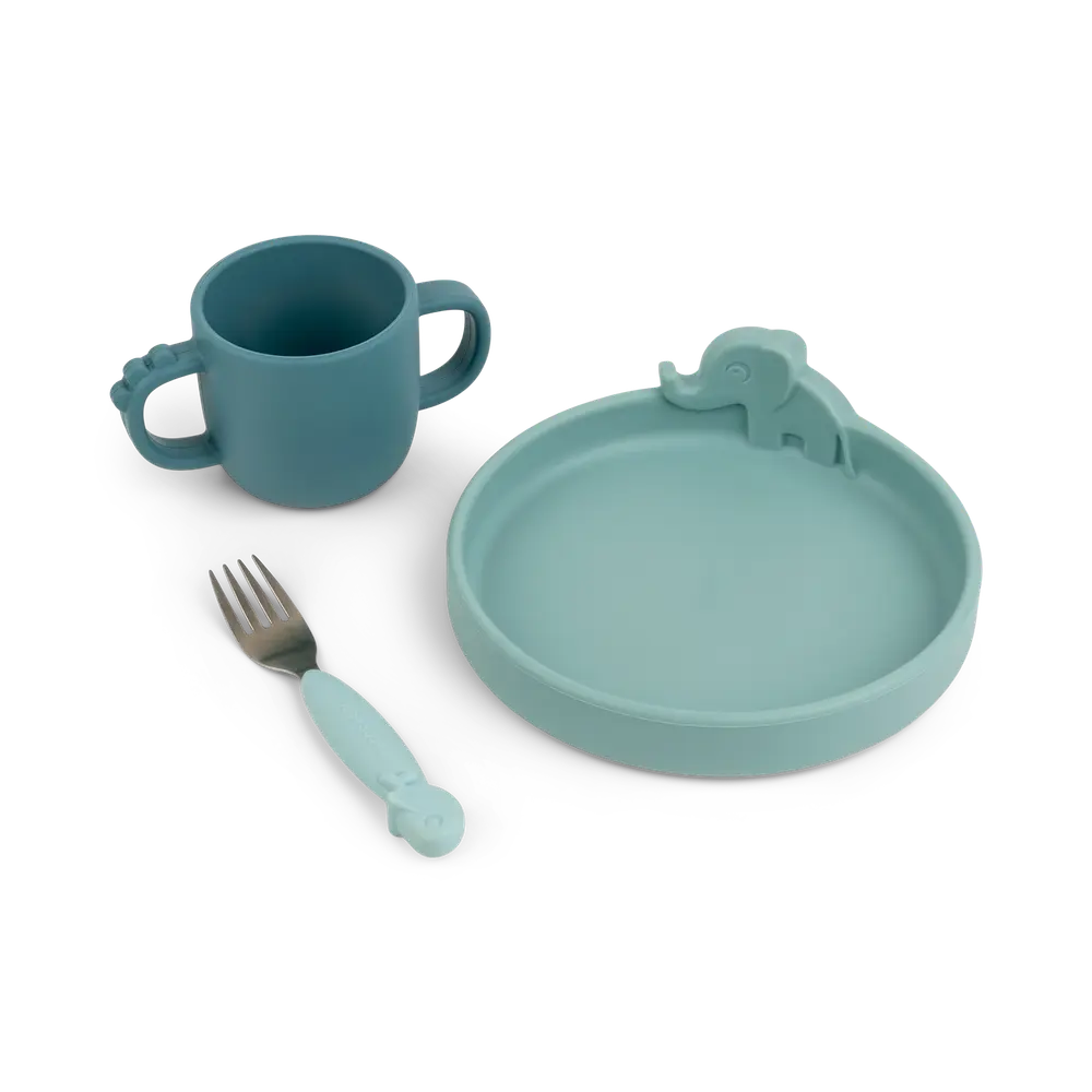 Peekaboo spisesæt - blå