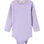 Plain Langærmet Body - Soft lavender - 62
