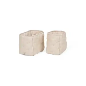 Quiltede kurve, 2 stk, Grey Sand