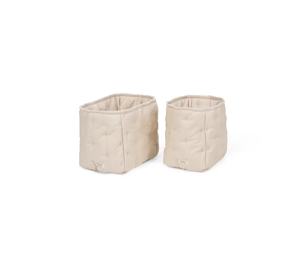 Quiltede kurve, 2 stk, Grey Sand
