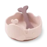 Silikone Stick & Stay skål og babyske Wally - Pudder