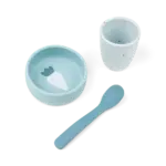 Silikone første spisesæt - Blå
