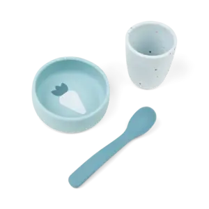 Silikone første spisesæt - Blå