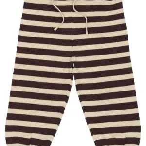 Strikbukser - Off White/Brown - 68