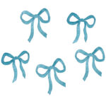 That's Mine Wallstickers - 5-pak - Blå Sløjfe