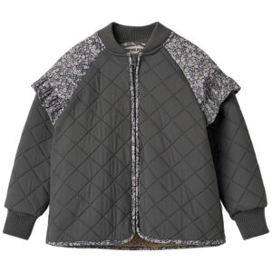 Wheat Termojakke - Ellas - Black Sea m. Blomster