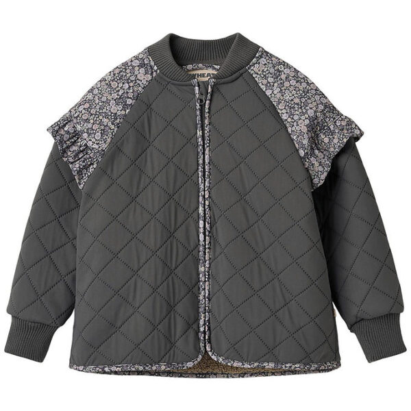 Wheat Termojakke - Ellas - Black Sea m. Blomster