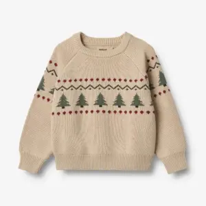 Balou Jacquard Pullover - Warm Sand - 98/3 ÅR