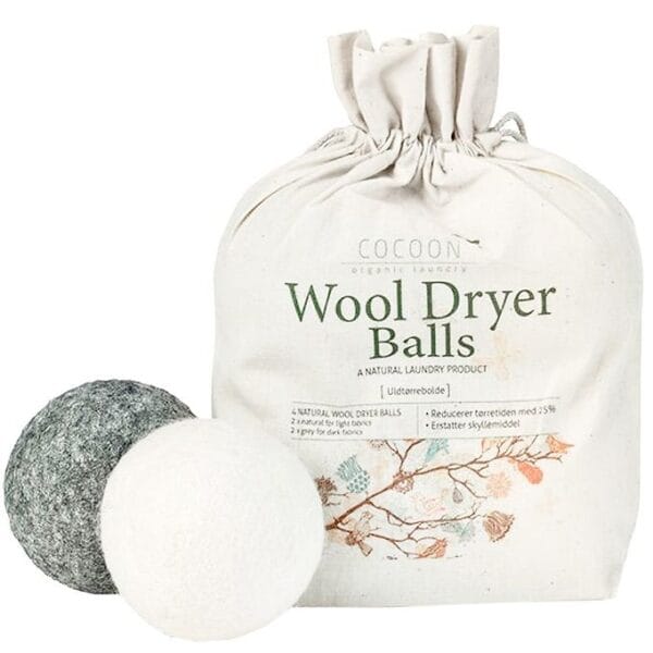 Cocoon Company Vaskebolde - Uld - 4-pak - Grå/Hvid Cocoon Company Vaskebolde - Uld - 4-pak - Grå/Hvid