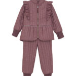 En Fant Termotøj - Rose Taupe m. Flæser/Glitter