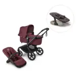 Fox 5 Renew complete inkl. Giraffe bouncer - dark cherry/tornado grey