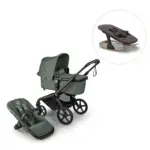 Fox 5 Renew complete inkl. Giraffe bouncer - forest green/tornado grey