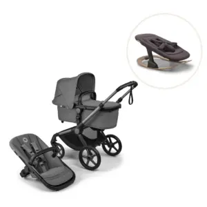 Fox 5 Renew complete inkl. Giraffe bouncer - moon grey/tornado grey