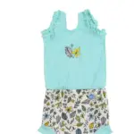 Happy nappy costume - Fallen leaves green - 6-14 MDR.