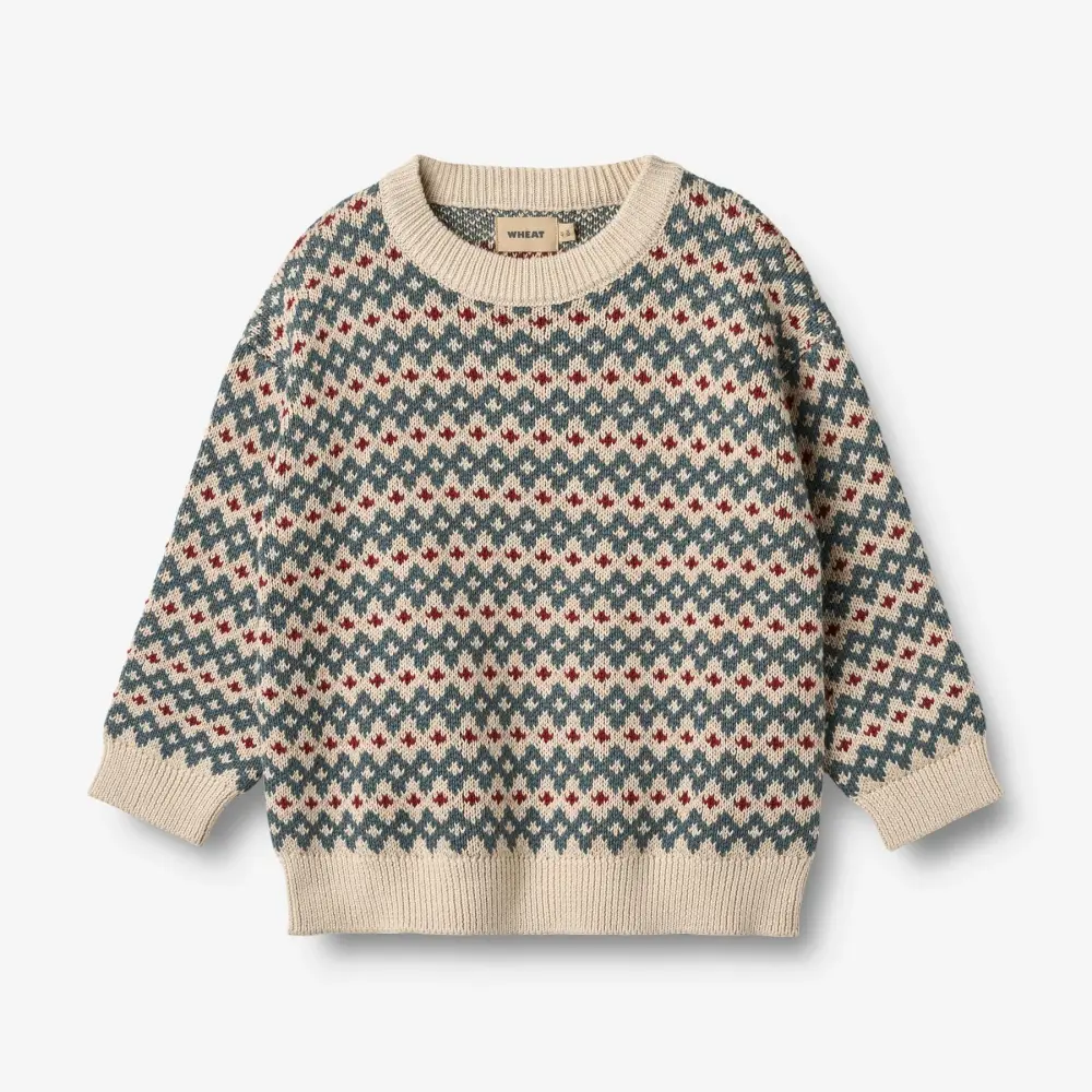 Harlow Jacquard Pullover - Offwhite - 3 ÅR