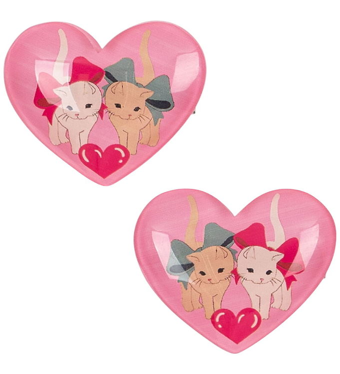 Konges Sløjd Hårspænder - 2-pak - Vilma - Bow Kitty