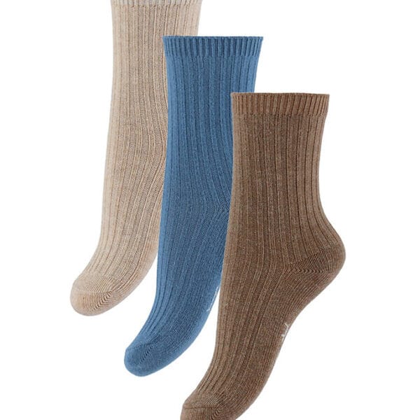 Konges Sløjd Strømper - 3-pak - Rib - Sleet Mix