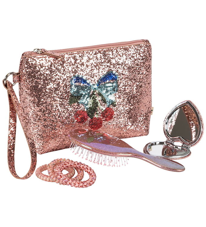 Konges Sløjd Toilettaske m. Tilbehør - Glitter Rose