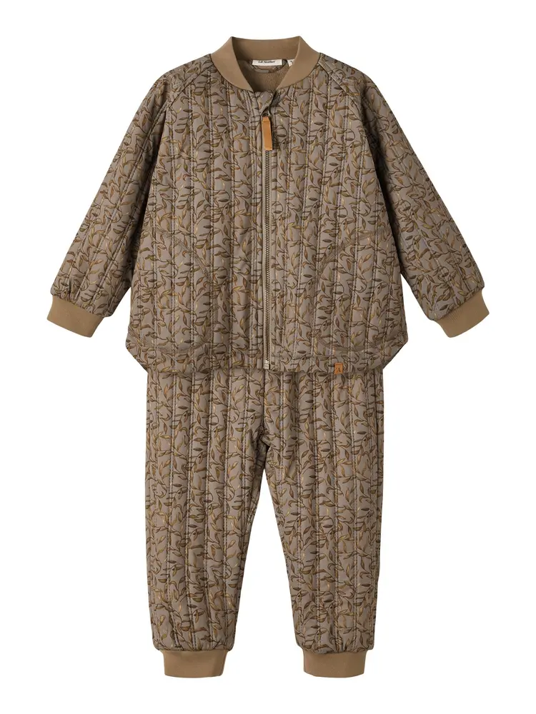 Lajuno quiltet sæt - Chinchilla - 122/128