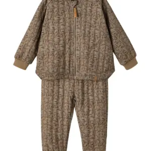 Lajuno quiltet sæt - Chinchilla - 122/128