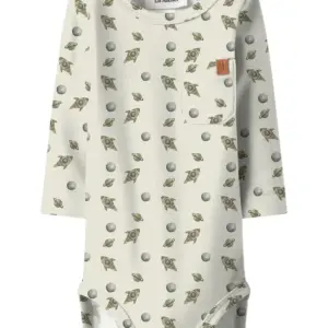 Layo Geo Langærmet Body - Turtledove - 68