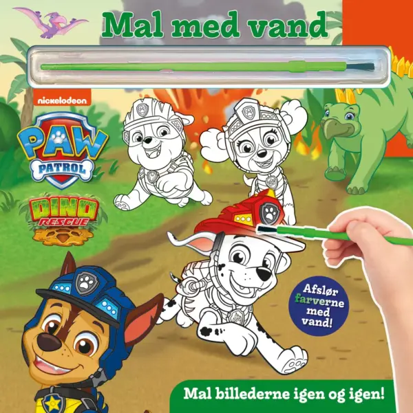 Mal-med-vand-Paw-Patrol-dinoer Mal med vand - Paw Patrol dinoer