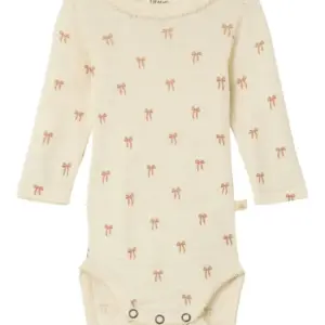 Nalu Uld Langærmet Body - Turtledove - 80