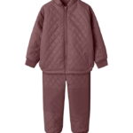 Name It Termotøj m. Fleece - PU - NmfMud - Rose Brown