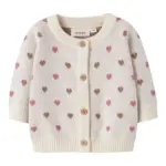 Saran Hjerte Strik Cardigan - Turtledove - 104