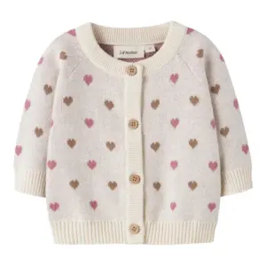 Saran Hjerte Strik Cardigan - Turtledove - 56