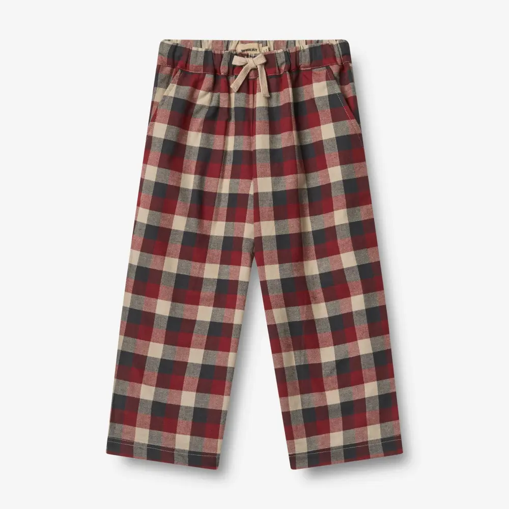 Sasha Trousers - Red Blue Check - 104/4 ÅR