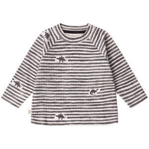 That's Mine Bluse - Rib - Aksel - Mono Dino Stripe