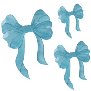 That's Mine Wallstickers - 3-pak - Blå Sløjfe