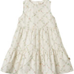 Wheat Kjole - Luise - Ivory Checked Flowers