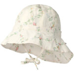 Wheat Sommerhat - Chloe - Ivory Checked Flowers