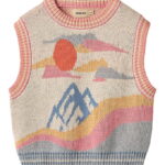 Wheat Vest - Strik - Maria - Beige/Multi