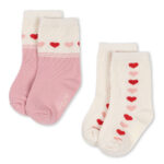 2-pak Jaquard strømper (17-18)