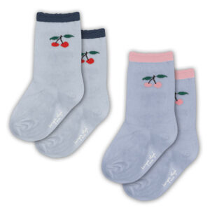 2-pak Jaquard strømper (22-24)