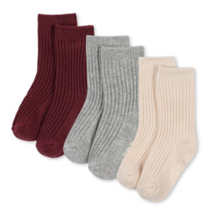 3-pak rib strømper (25-28)