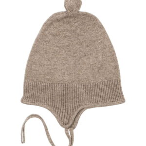 Konges Sløjd Babyhjelm - Uld - Strik - Mattou - Lysebrun