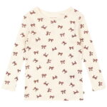 Konges Sløjd Bluse - Minnie - Bow Rouge m. Hulmønster