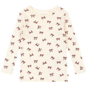 Konges Sløjd Bluse - Minnie - Bow Rouge m. Hulmønster